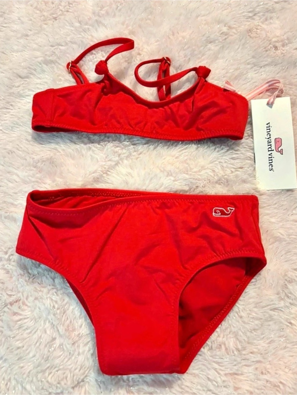 Size 3T vineyard vines Two-Piece Bikini in Red NWT